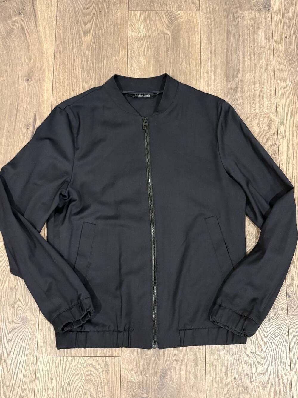 Mens S Zara Man Jacket Black Full Zip